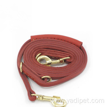 Leather Dog Leash Comes with Two Loops